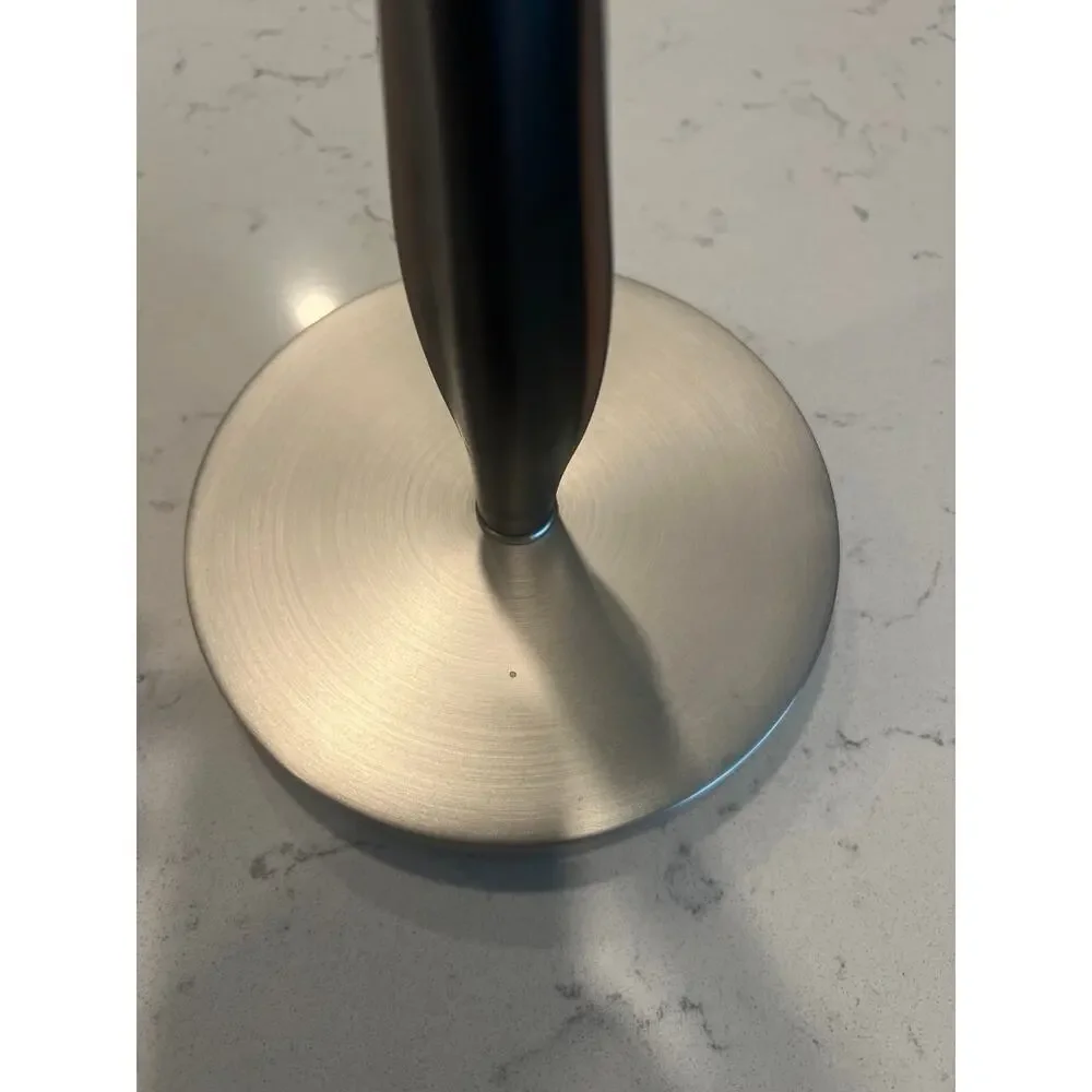 Stainless and faux leather paper towel holder - Picture 6 of 7